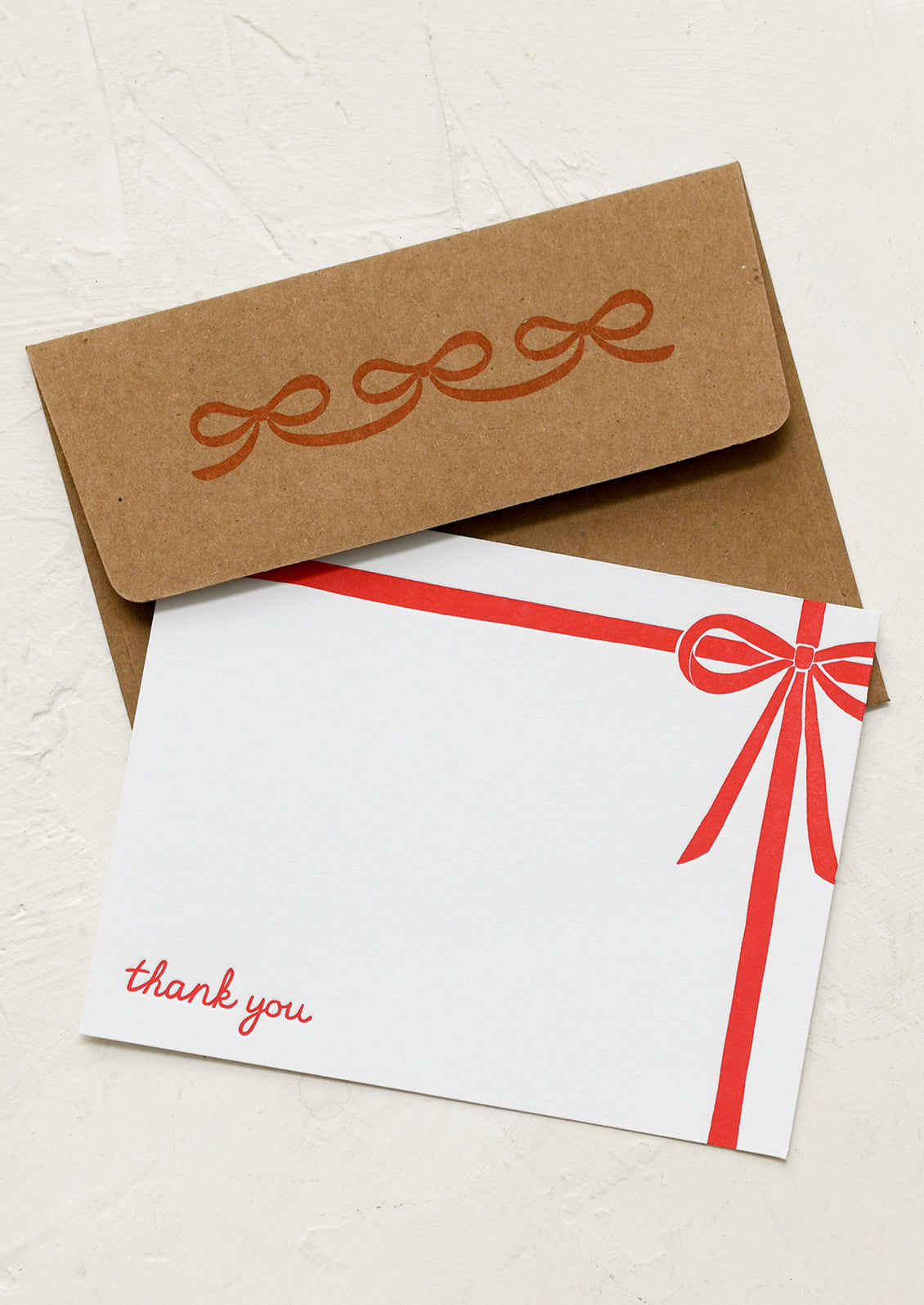 Red Bows Thank You Card Set