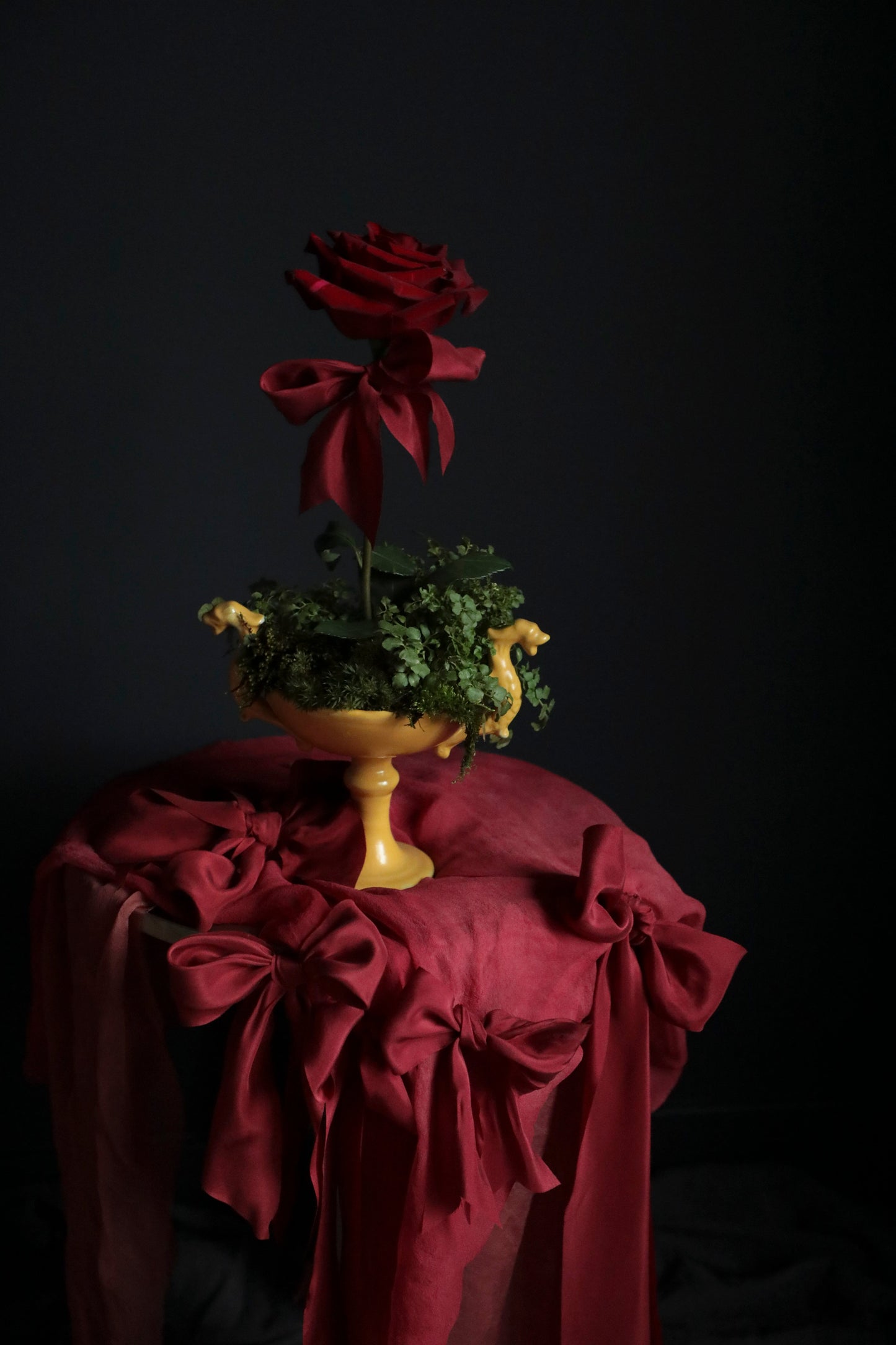 Holiday Red Silk Ribbon *read full description