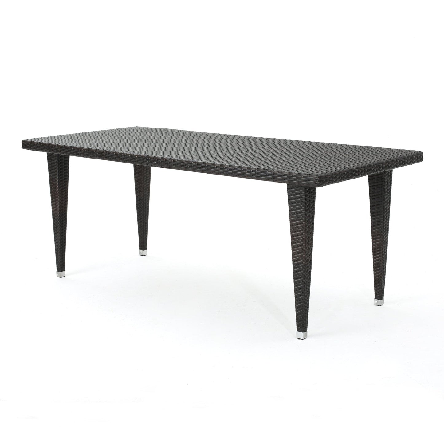 Reflect 33x75 Inch Outdoor Dining Table with Rattan Cover