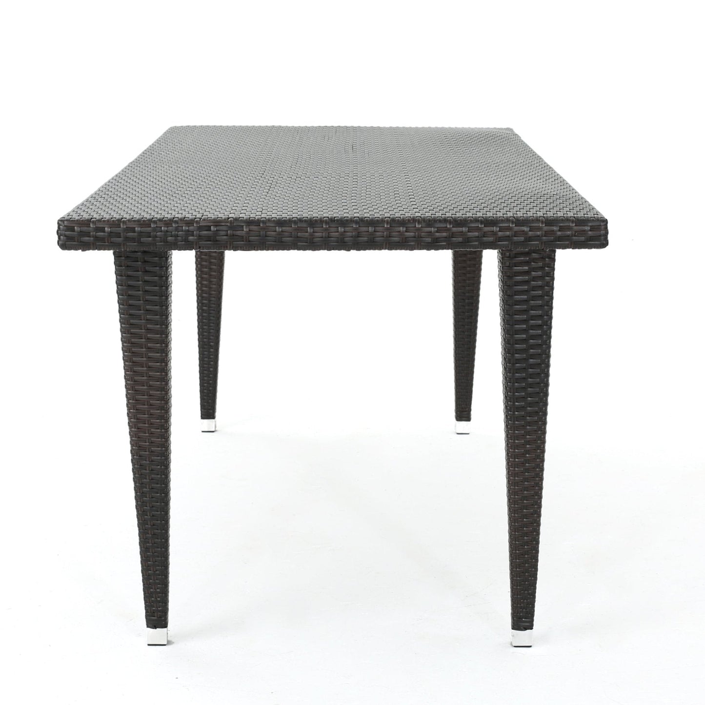 Reflect 33x75 Inch Outdoor Dining Table with Rattan Cover