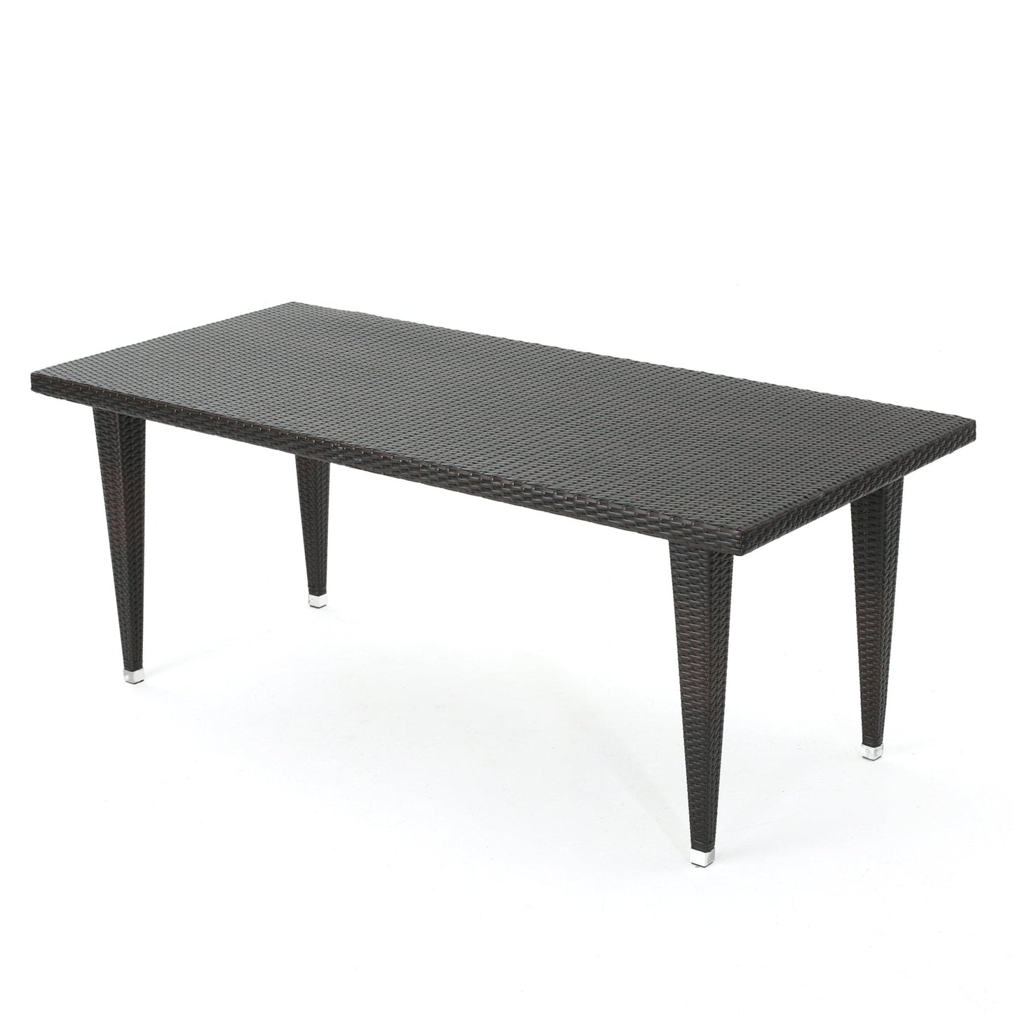 Reflect 33x75 Inch Outdoor Dining Table with Rattan Cover