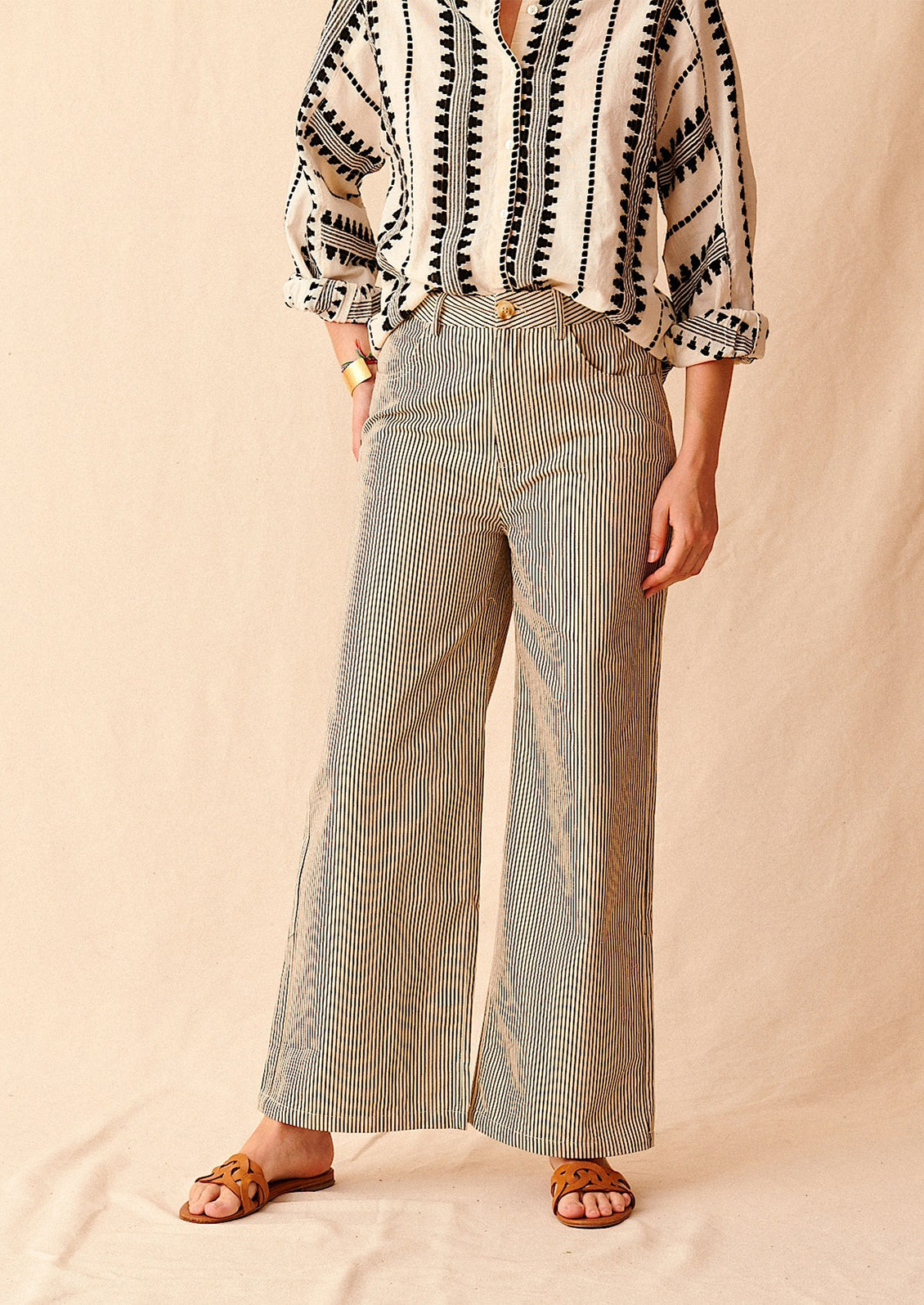 Remy Pants in Railroad Stripe