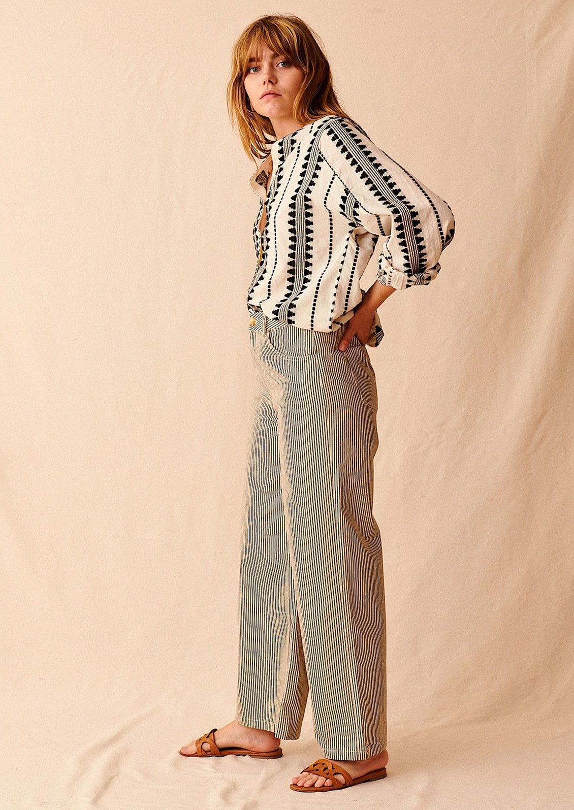 Remy Pants in Railroad Stripe