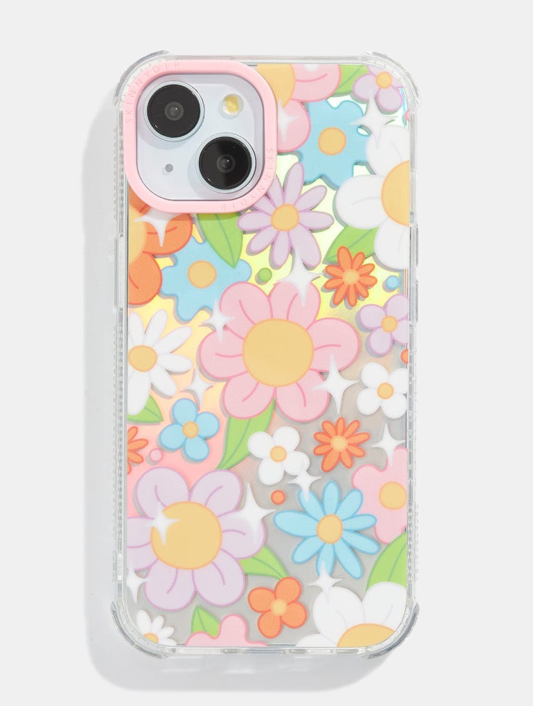 Retro Holo Flower Shock iPhone Case