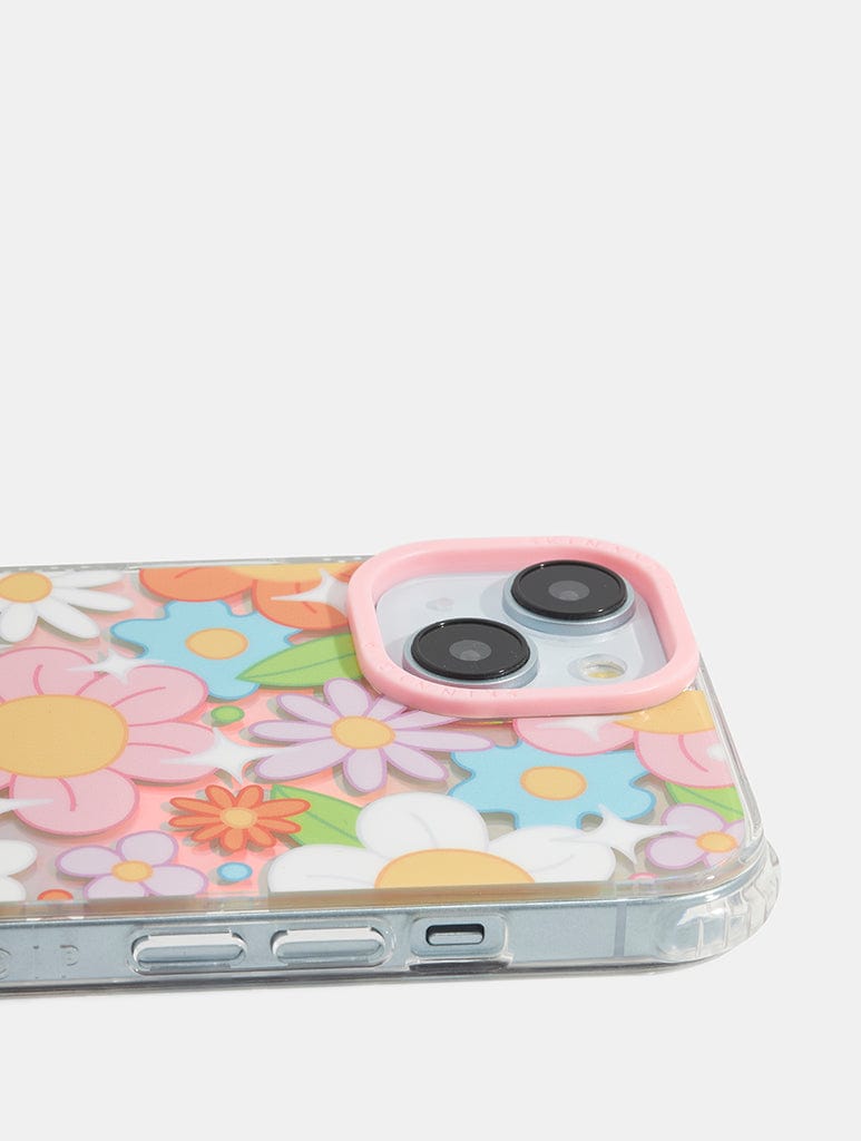 Retro Holo Flower Shock iPhone Case