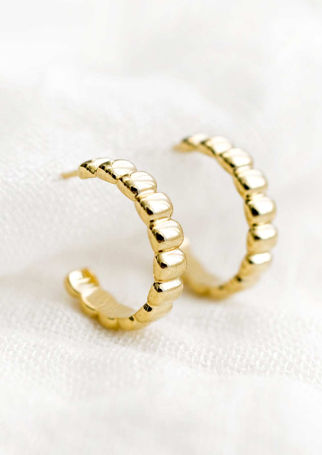 Ribbed Hoop Earrings