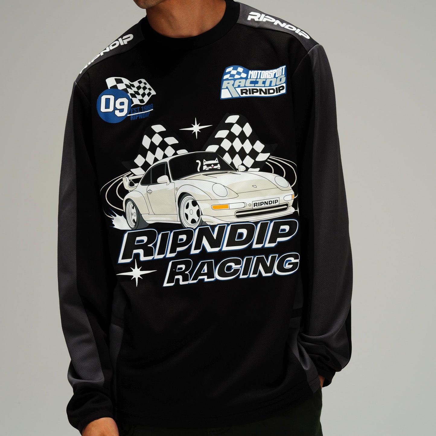 Ripnrace Long Sleeve Jersey (Black/Charcoal)