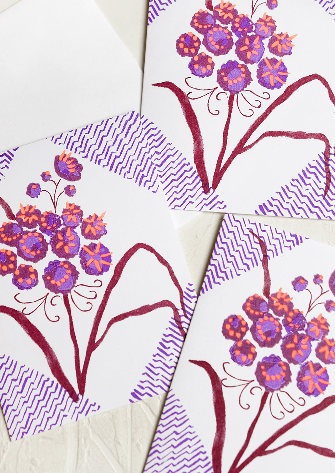 Risograph Floral Card Set