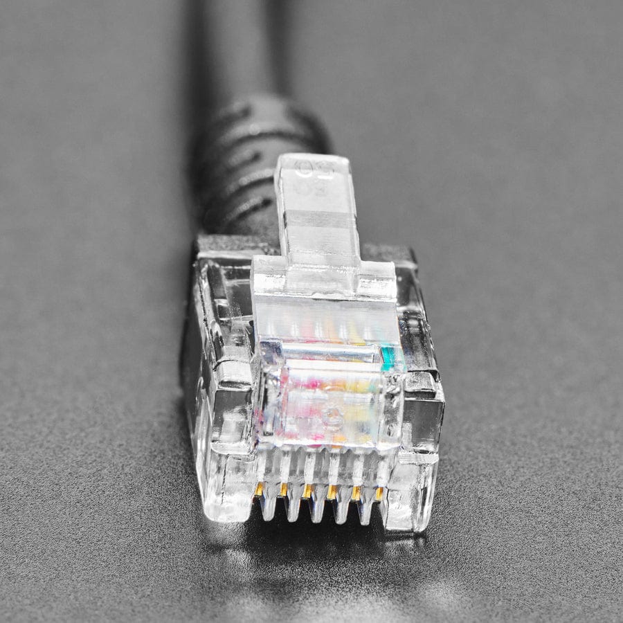 RJ-12 or RJ-11 Telephone Round Panel Mount Extension Cable