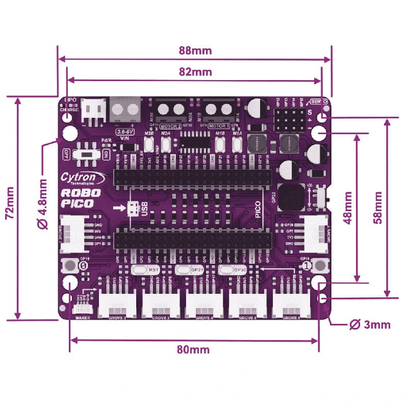 Robo Pico for Raspberry Pi Pico