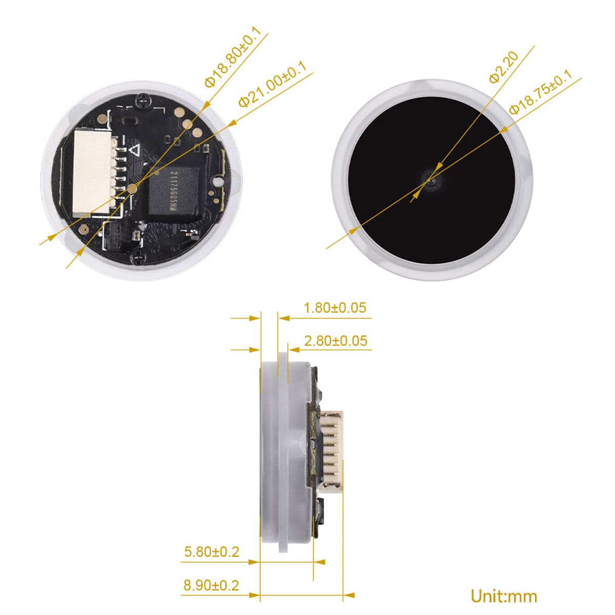Round 2D Barcode/QR Scanner Module