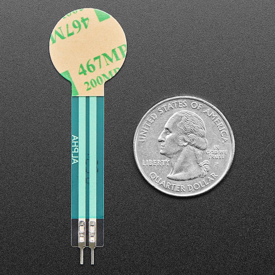 Round High Force Sensitive Resistor (FSR) - 1 ~ 100 Newton Force - Alpha MF01A-N-221-A05