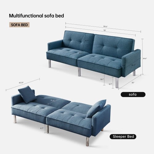 Sacramento 84.6” Extra Long Futon