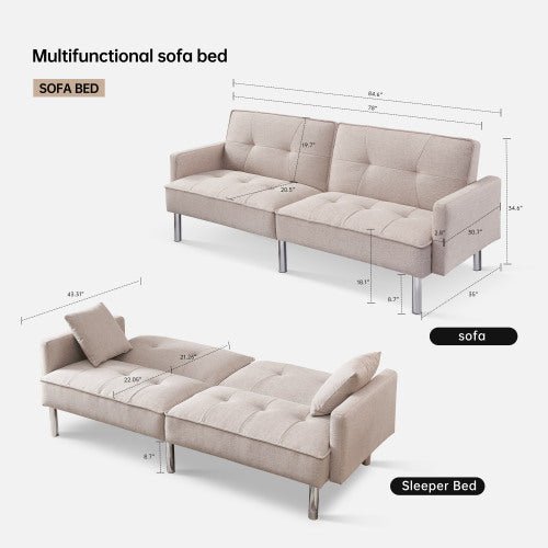 Sacramento 84.6” Extra Long Futon
