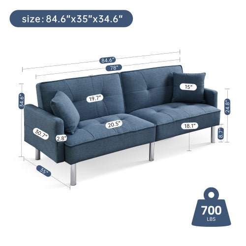 Sacramento 84.6” Extra Long Futon