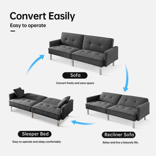 Sacramento 84.6” Extra Long Futon