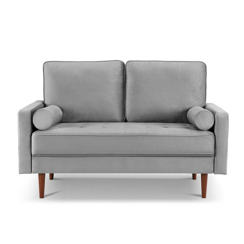 Sade 57.1 Upholstered Sofa Couch with Bolster Pillows