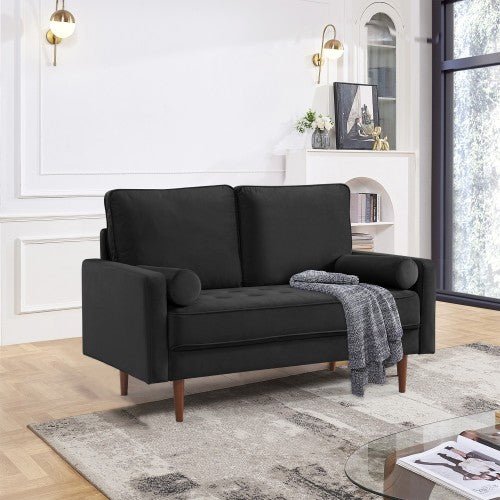 Sade 57.1 Upholstered Sofa Couch with Bolster Pillows