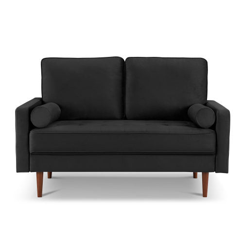 Sade 57.1 Upholstered Sofa Couch with Bolster Pillows
