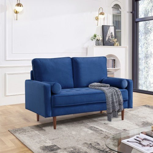 Sade 57.1 Upholstered Sofa Couch with Bolster Pillows