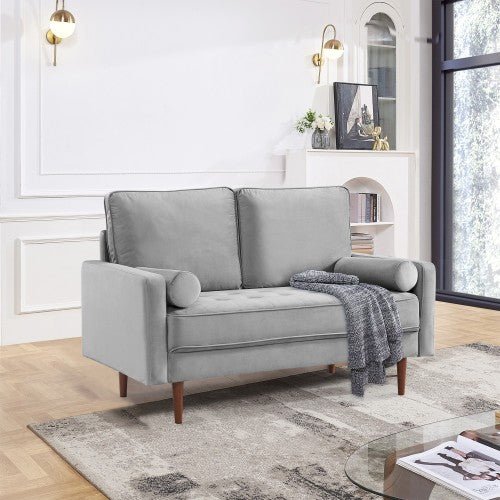 Sade 57.1 Upholstered Sofa Couch with Bolster Pillows