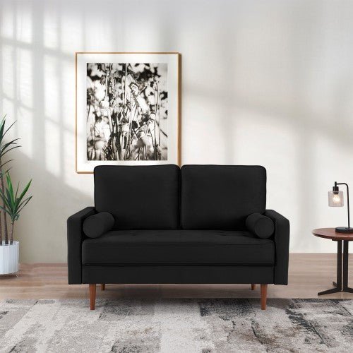 Sade 57.1 Upholstered Sofa Couch with Bolster Pillows