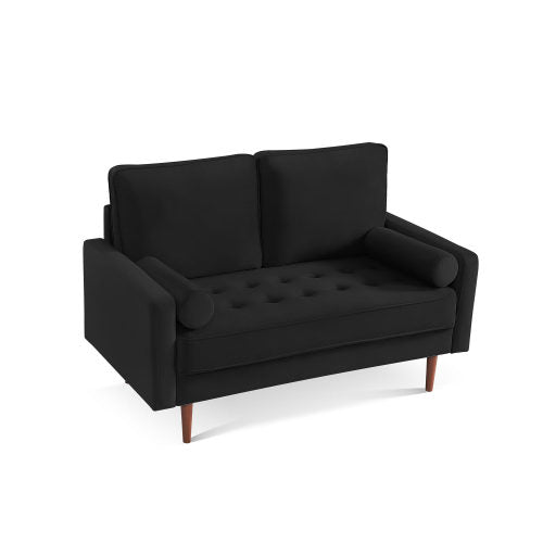 Sade 57.1 Upholstered Sofa Couch with Bolster Pillows