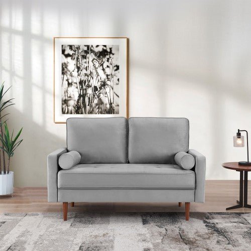 Sade 57.1 Upholstered Sofa Couch with Bolster Pillows