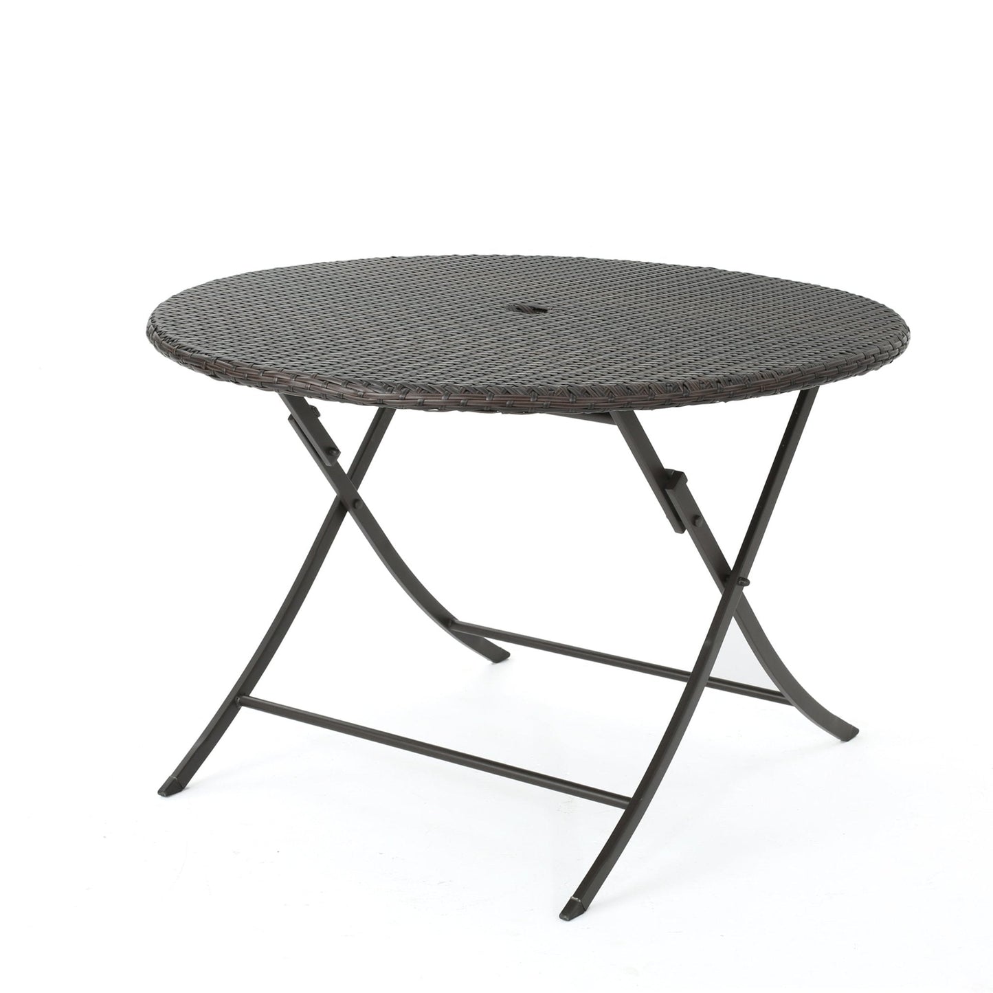 Saffron Outdoor Folding Table with Rattan Cover Top
