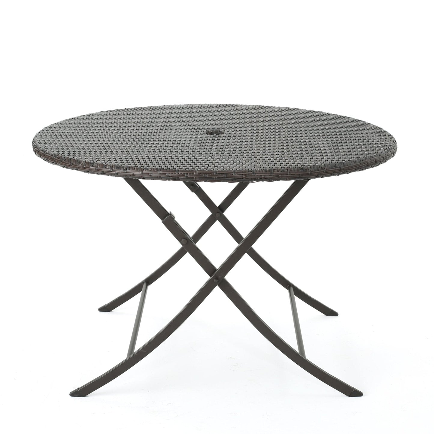 Saffron Outdoor Folding Table with Rattan Cover Top