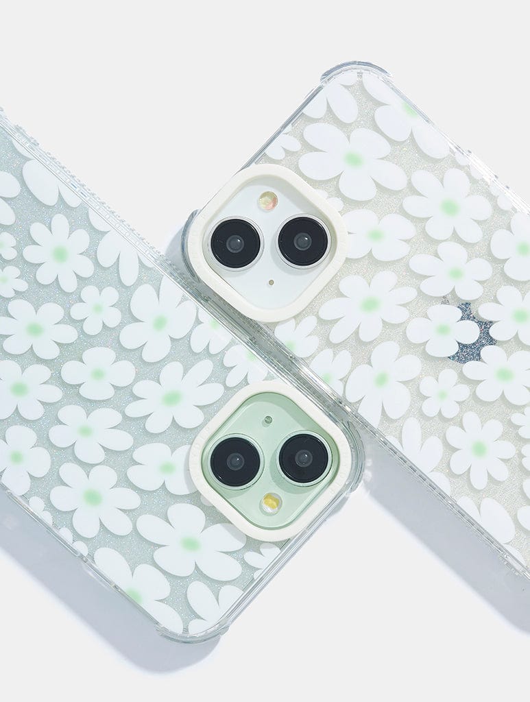 Sage & White Warped Daisy Shock iPhone Case