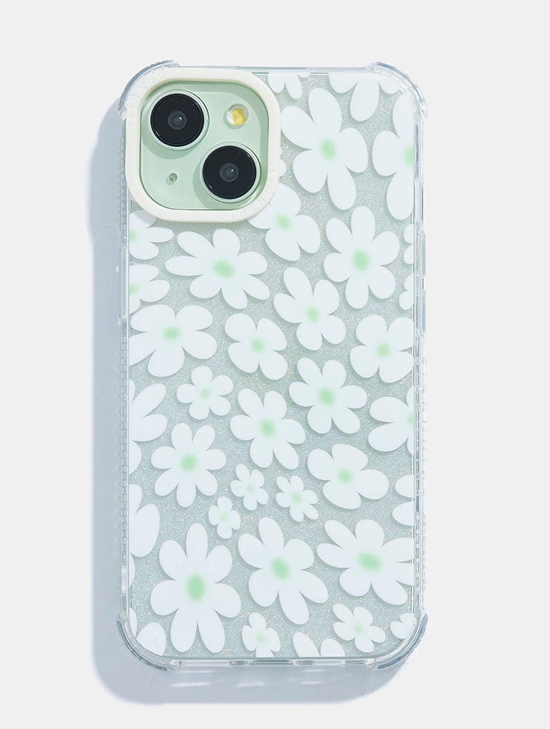 Sage & White Warped Daisy Shock iPhone Case