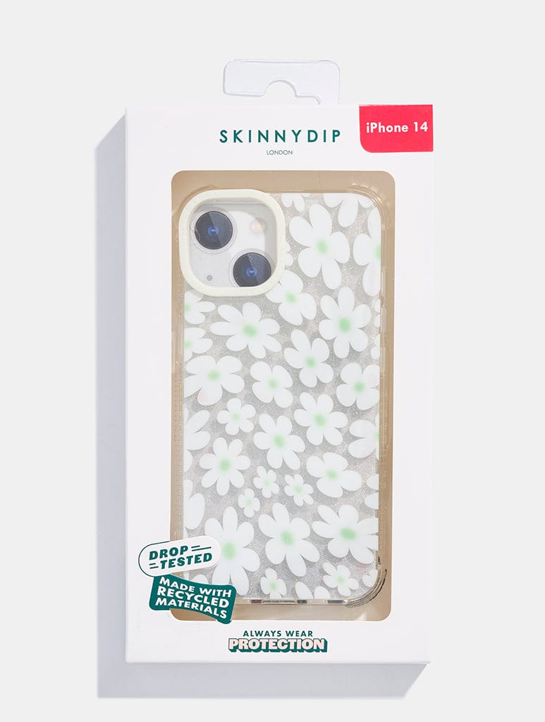 Sage & White Warped Daisy Shock iPhone Case