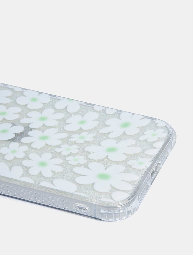 Sage & White Warped Daisy Shock iPhone Case