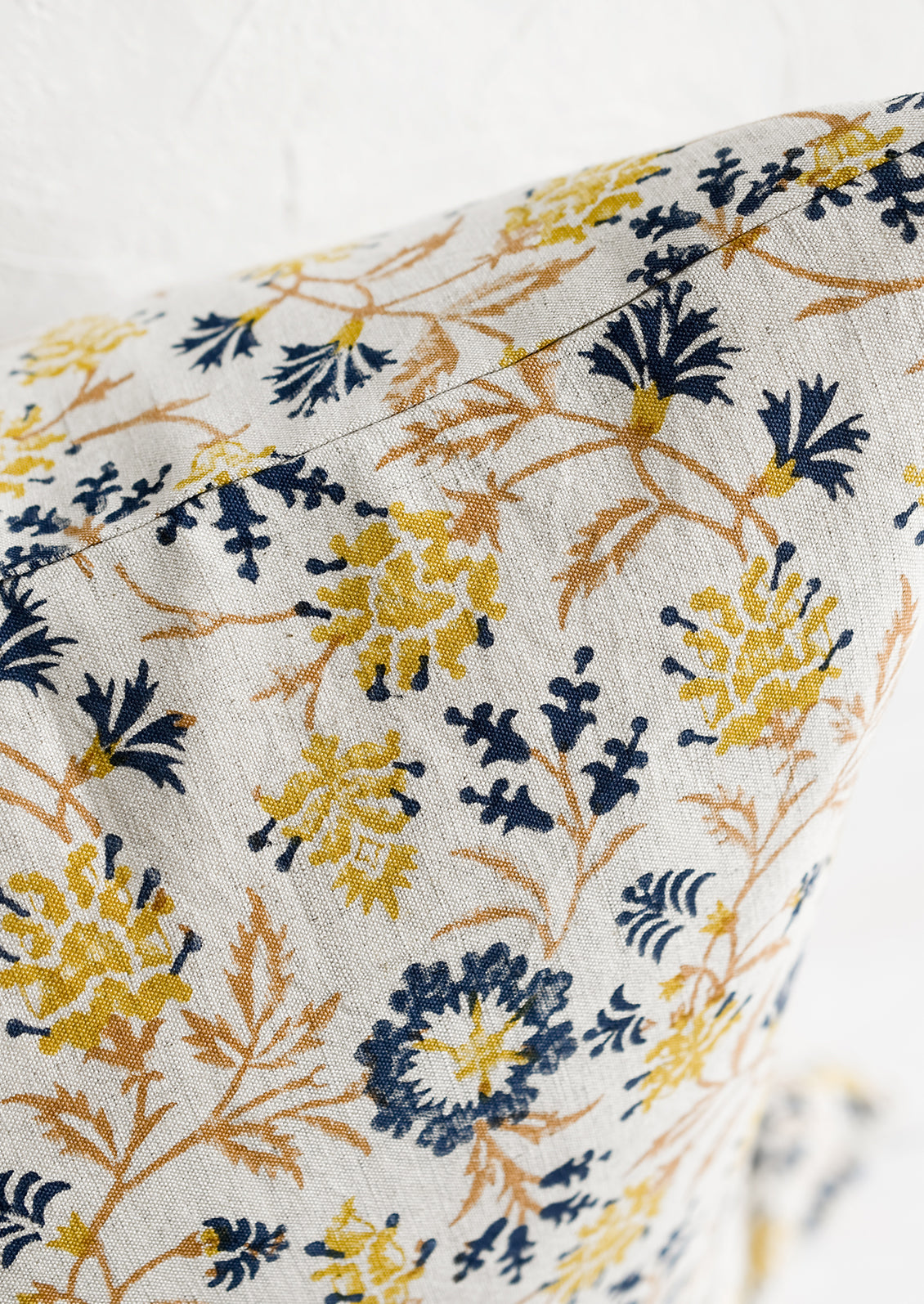 Sana Block Print Linen Pillow