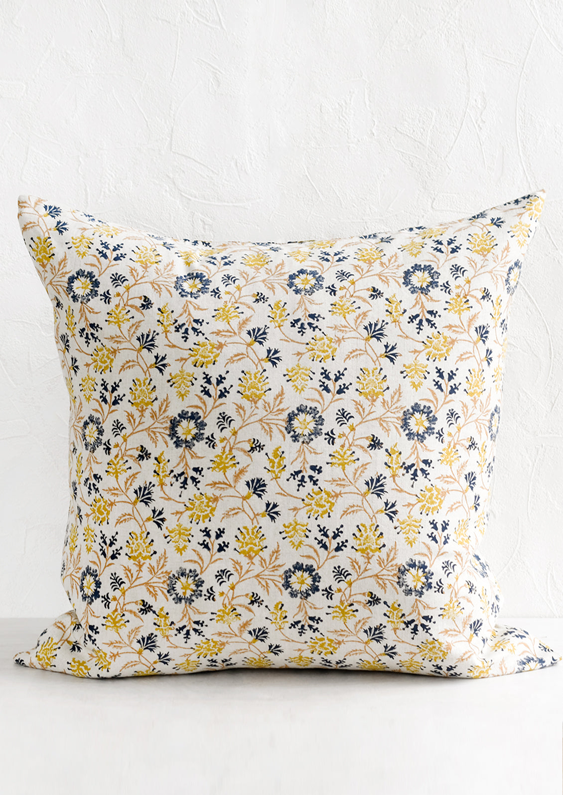 Sana Block Print Linen Pillow