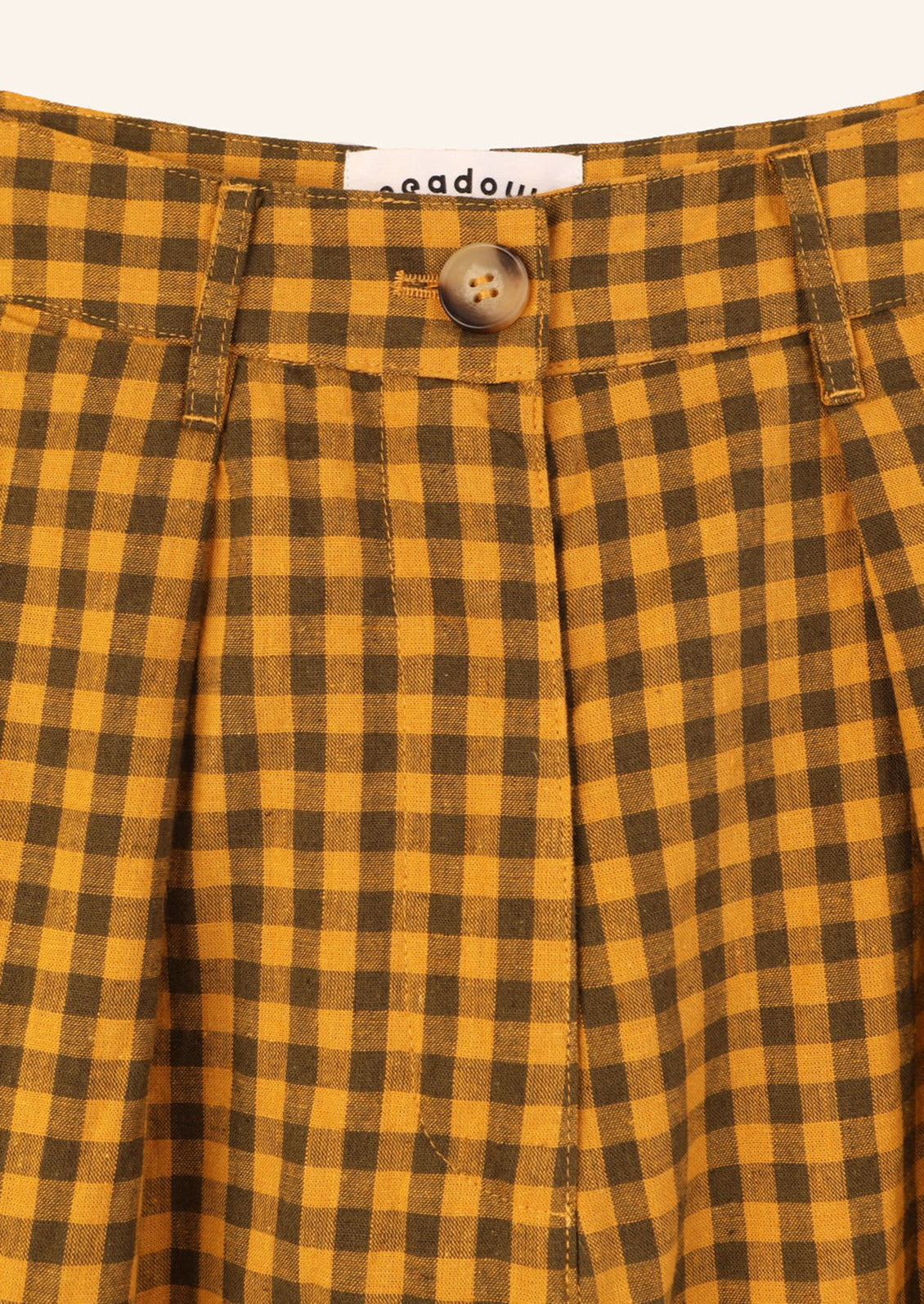 Sanne Shorts in Toffee Gingham
