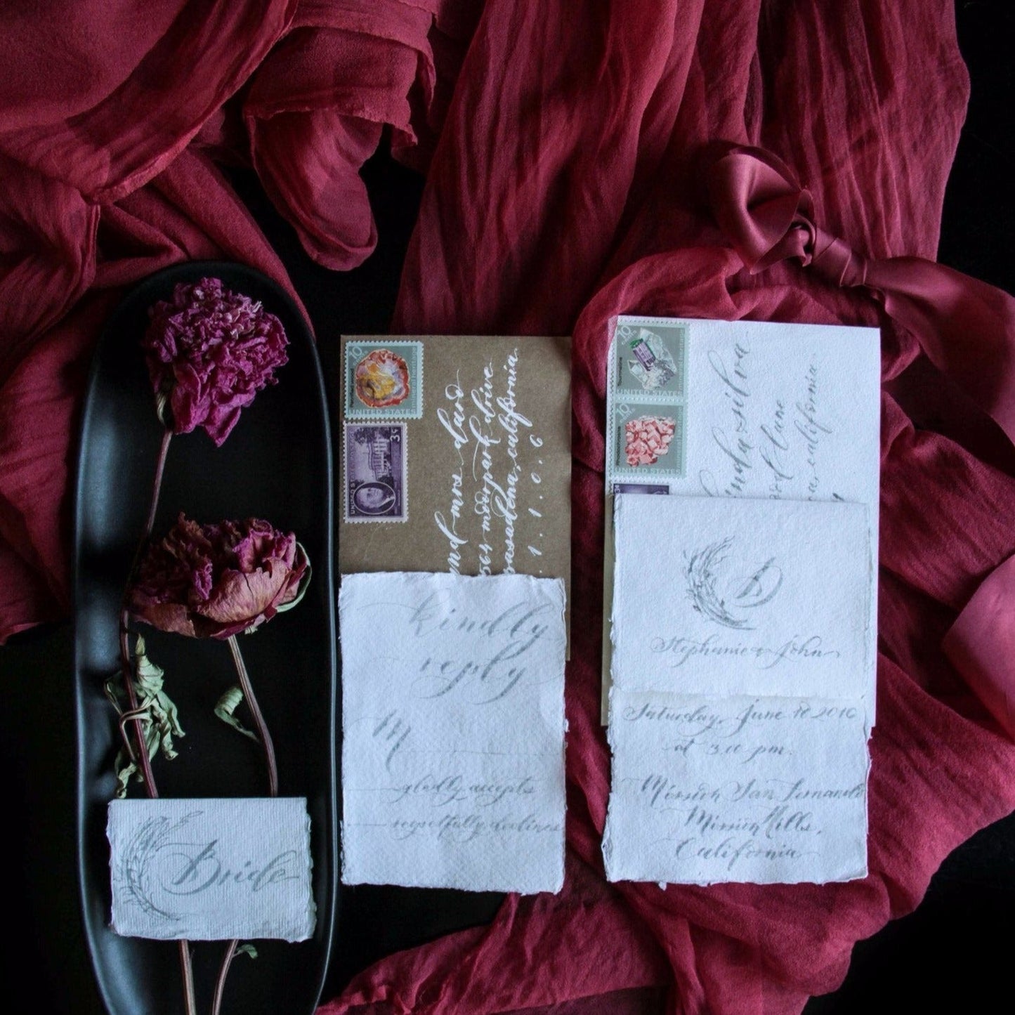 Cranberry {Sheer Silk Runner}