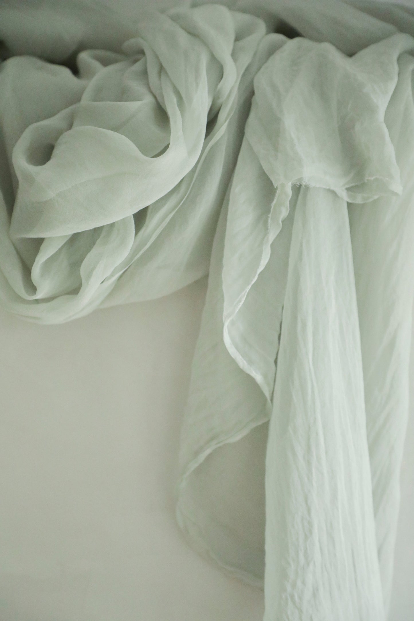 Sea Gray {Sheer Silk Runner}