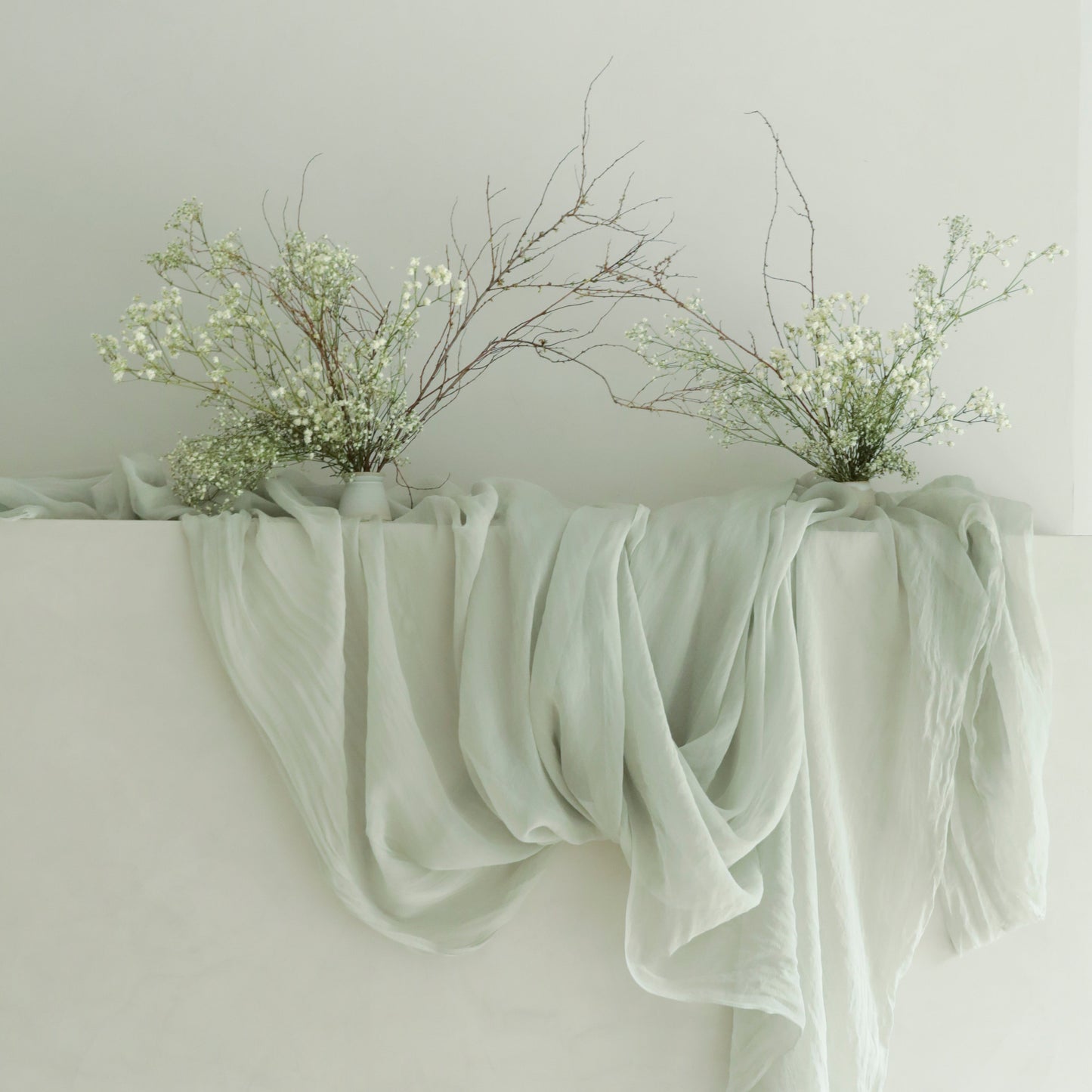 Sea Gray {Sheer Silk Runner}