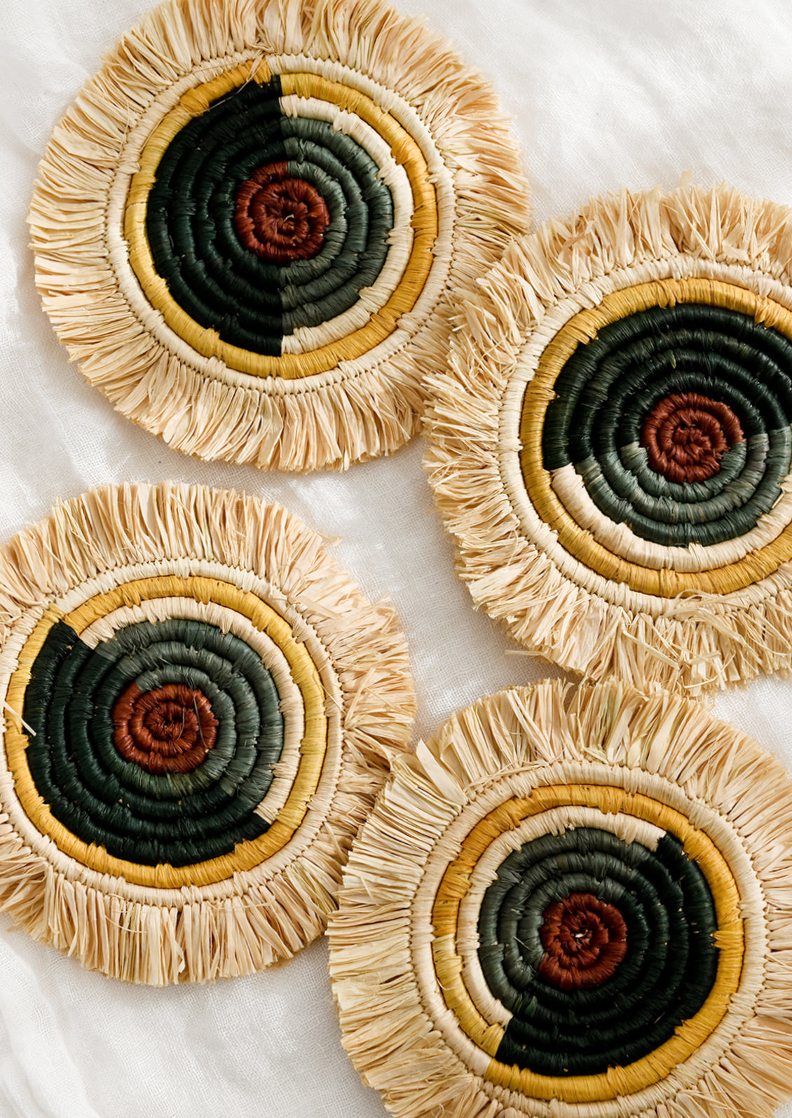 Sedgefield Raffia Coaster Set
