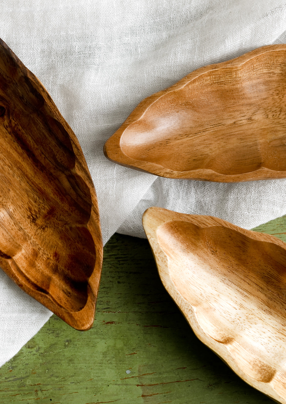 Carved Seedpod Wooden Dish