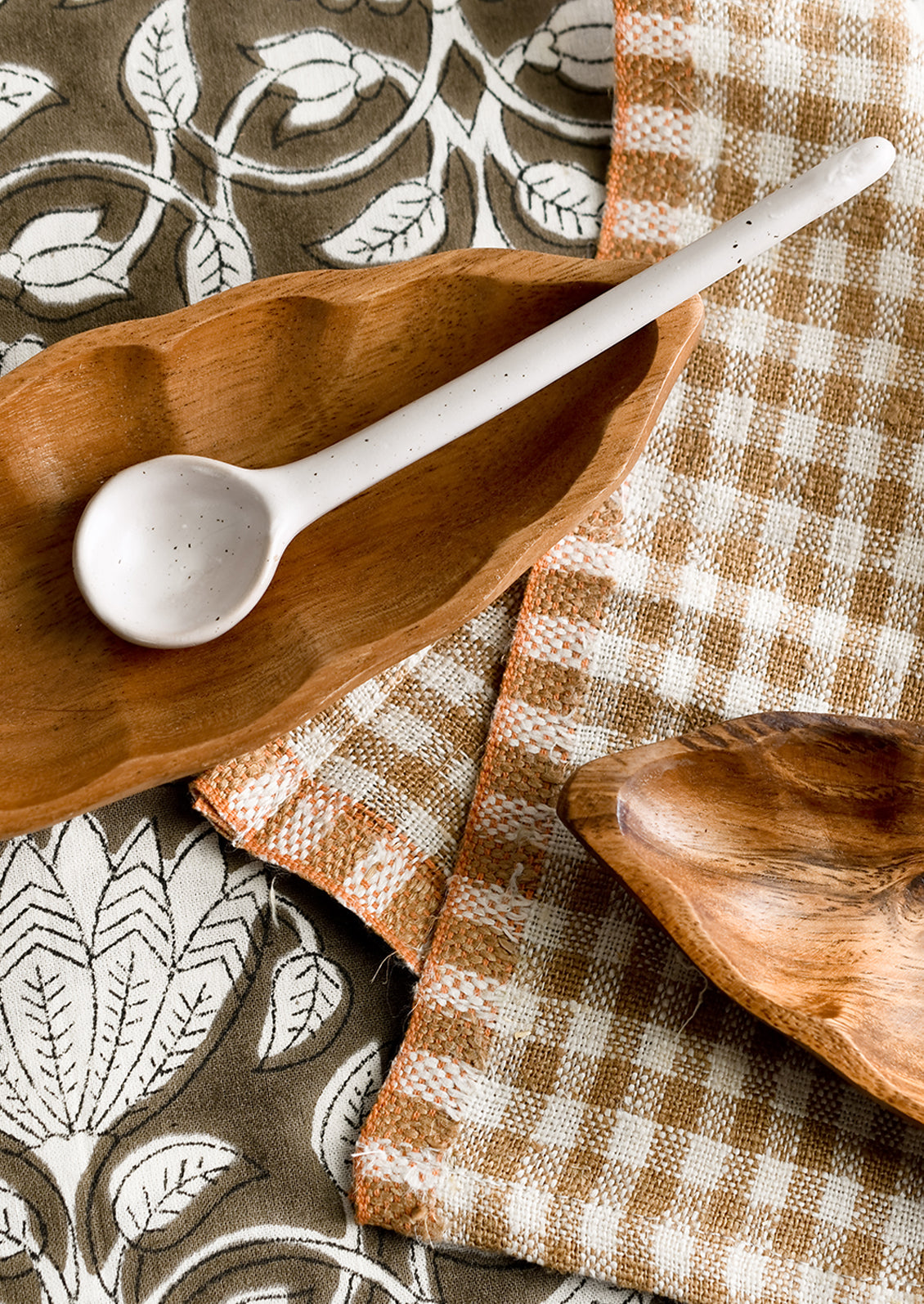 Carved Seedpod Wooden Dish