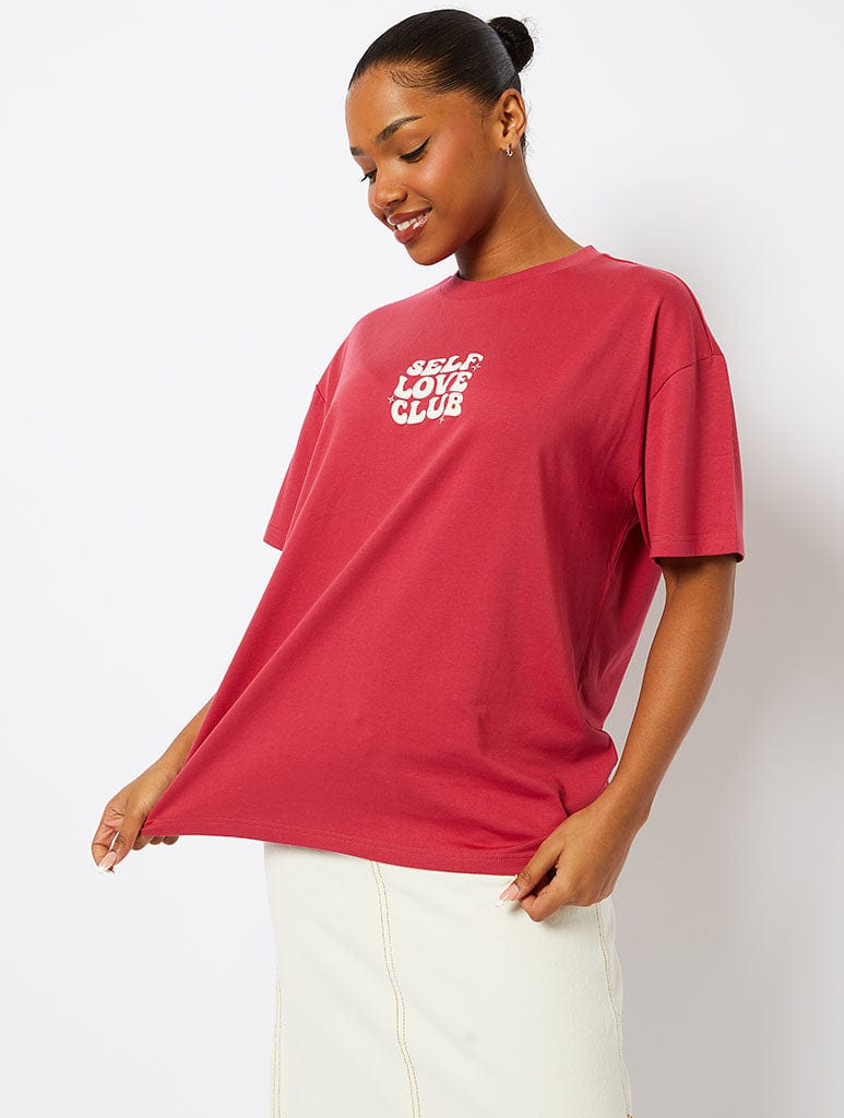 Self Love Club T-Shirt in Pink