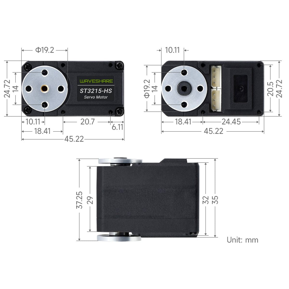 Serial Bus Servo Motor (20kg⋅cm)
