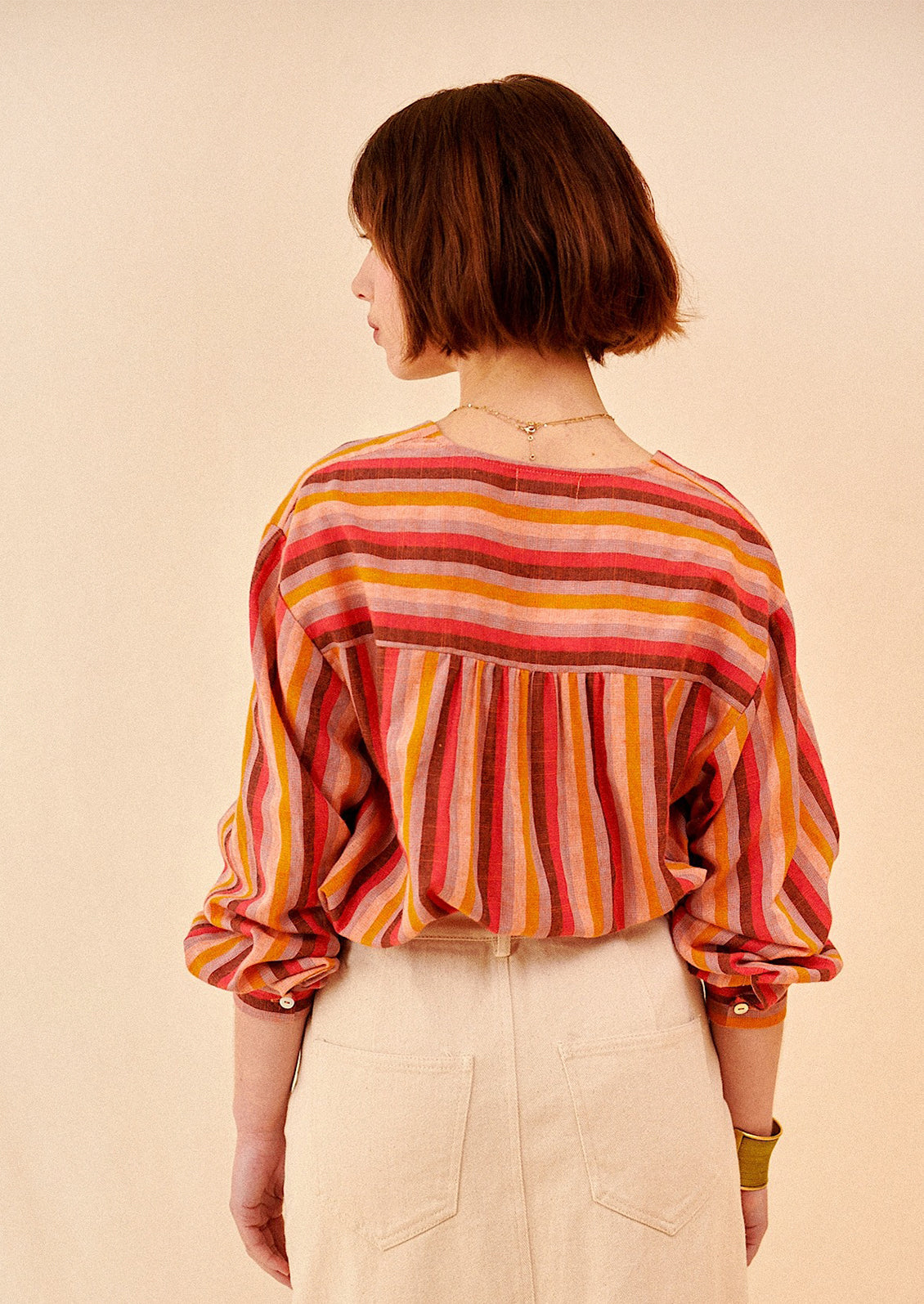 Sevilla Striped Cotton Blouse