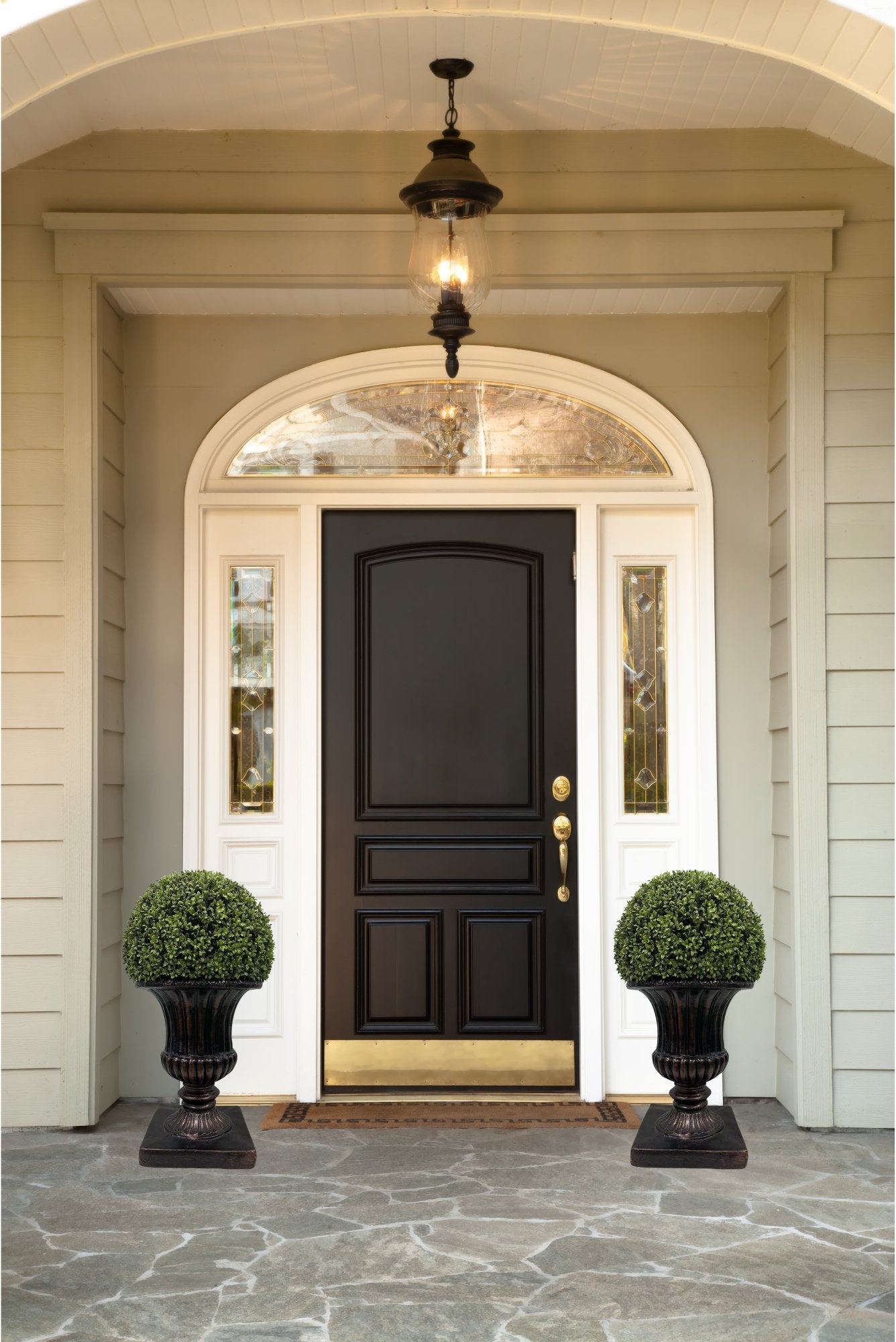 Shadow 32" Ball Topiary Faux Plant with Pedestal Pot