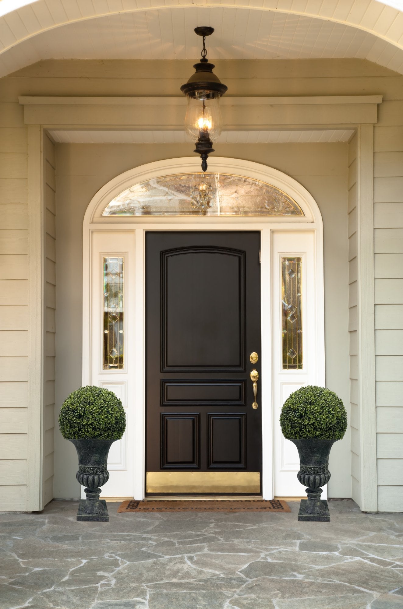 Shadow 32" Ball Topiary Faux Plant with Pedestal Pot