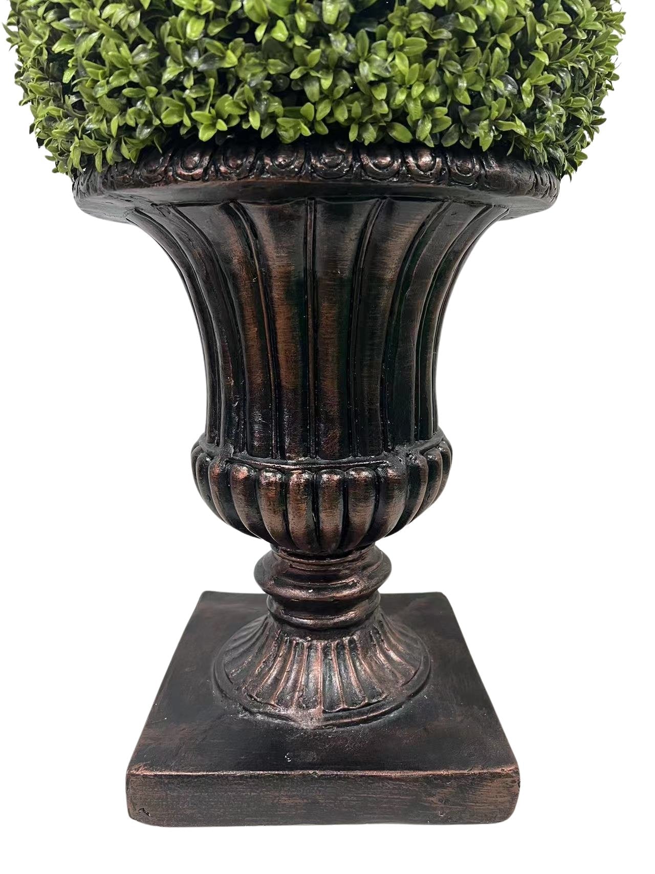Shadow 32" Ball Topiary Faux Plant with Pedestal Pot