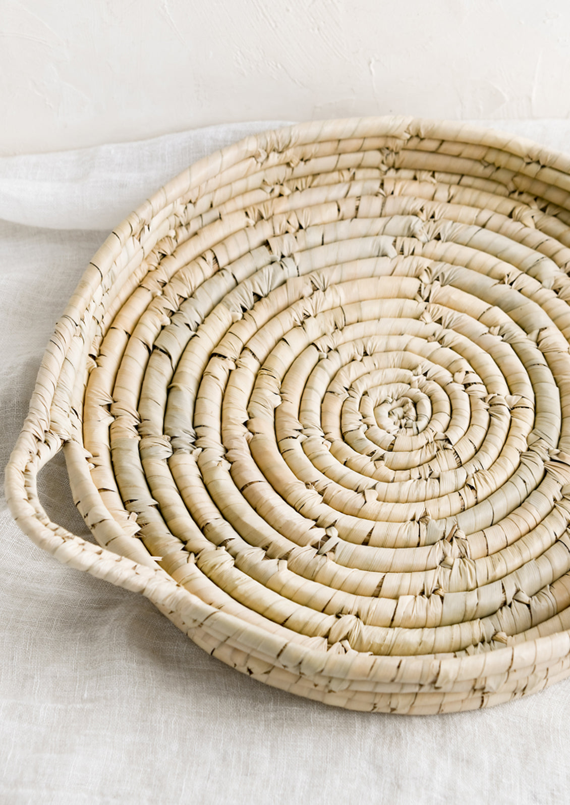 Palm Leaf Round Tray